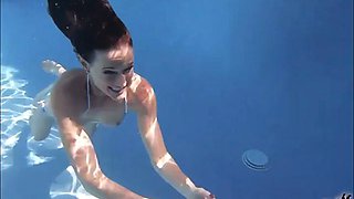 MILF Goddess Sofie Marie Creampied In Outdoor Pool Sex