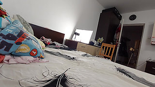 Sexy hair pussy wife tries on panties. Sexy wife workout at home naked. Amateur wife masturbates with her fingers in her pussy.