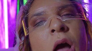 She Squirts During Double Dildo Fucking