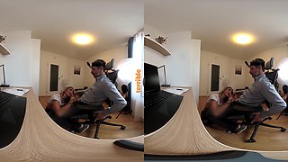 Dresscode Issues - Mirror / Voyeur; Blonde Secretary Solo And Blowjob And Mfm Threesome