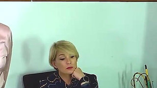 School Bastinado with Two Blonde Teachers