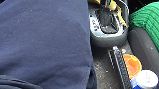 French Canadian Stepmom Touching Her Stepsons Cock in the Car in Montreal