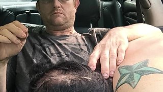 Walking Down the Road She's Masked so You Won't See Her Face Start Shagging That Juicy Cock and His Cum She's Gonna Tadte