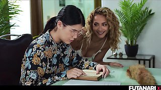 Beautiful Lady Dee and Veronica Leal at shemales cumming movie