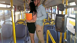 Student 18+ Gets Fucked On The Bus!