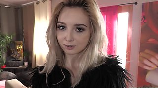 Insolent young blonde loves sucking the dick wet and fucking like a pro