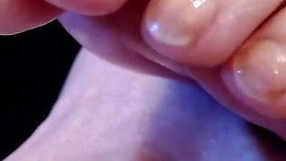 Long Natural Toenails Oiled Feet