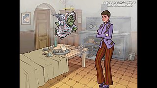 Hefty booty teen Vaniikos shows off her perfect curves in outdoor animated fun