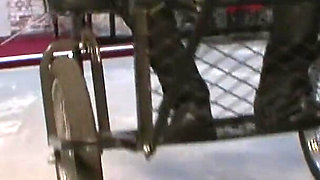 Nipple clips and whipping my female slave