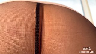 POV Big Mistress Ass in Black Pantyhose Facesitting - Part 1