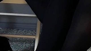 Risky!!! BBW Stepmom Gives Stepson Handjob Under the Table in Restaurant