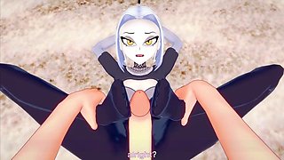 All the ladies from Hazbin Hotel treat you to a footjob in this anime POV beach episode