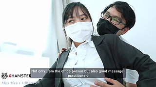 Office Female Manager Horny with her male Staff