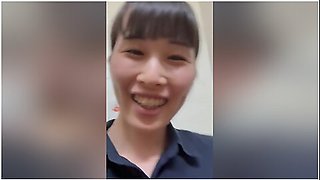 Japanese Office Worker Woman Secretly Masturbates In The Toilet During Work