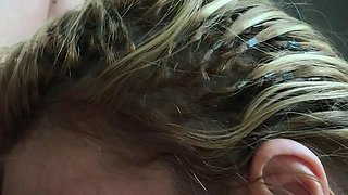 Amazing amateur blonde enjoying a doggystyle