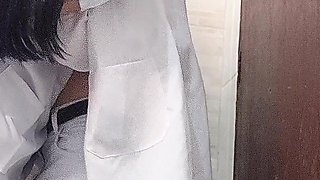 Doctor and Nurse Can't Resist and Have Sex in the Hospital Bathroom During Their Shift
