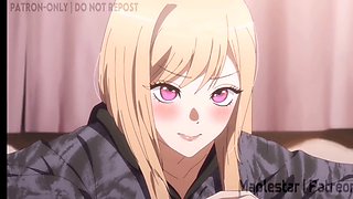 Blowjob, big ass, animated hentai