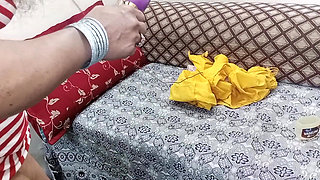 Dirty Hindi Talking on Video Call and Dildo Fisting