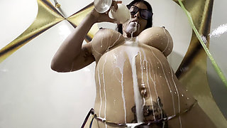 Delicious FFM Threesome with Creampie - Two Busty and Big-assed Women and an Old Man