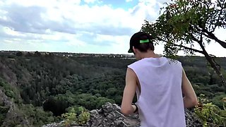 Teen Big Dick Handjob from stranger