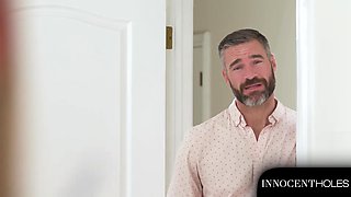 Perfect Blonde Melody Marks Seduces Busty Next-Door Neighbor Rachael Cavalli With Stepdad