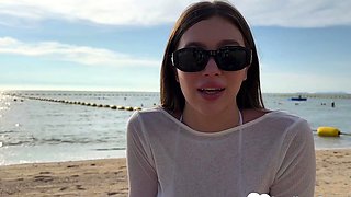 Beach Brunette Babe Gets Her Pussy Pounded in My Hotel Suite