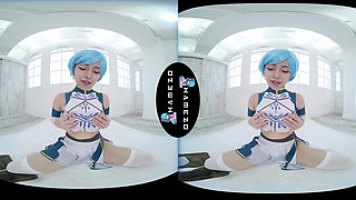 Kanna Sakura Shows Off Her Perfect Tits And Fucks Her Shaved Pussy Upskirt