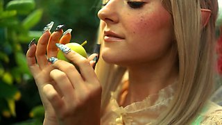 Cosplay with petite Russian teen beauty