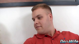 Blonde Housewife Nataly Real Rides a Stranger's Bone Next to Her Cuck