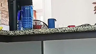 While My Stepsister Cleans the Kitchen, I Fuck Her and Give Her My Juicy Semen - Porn in Spanish.