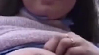 Big boobs girl masturbation in the forest