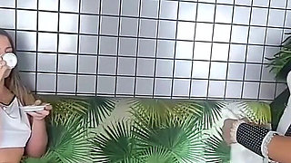 Lesbian Piss Swallow - the First Try