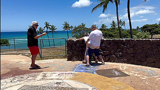 I Just Met This Visitor to Hawaii -- and Here We Are, Outdoors, Playing