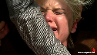 Tall Blonde Amateur Gets Fucked While Wearing Blackout Contact Lenses - She Can't See a Thing!!