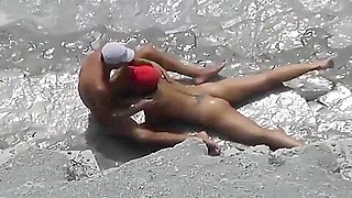 spying my Step sisters blowjob on the beach