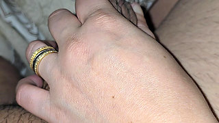 Step mom handjob step son dick after her husband funeral