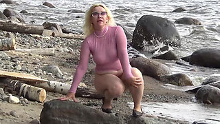 Sexy Teacher Has Fun on the Coast After Lessons