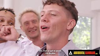 ACCIDENTAL GANGBANG - Wild Gangbang With Sexy Busty Stripper Kitana Montana FRENCH SUBTITLES