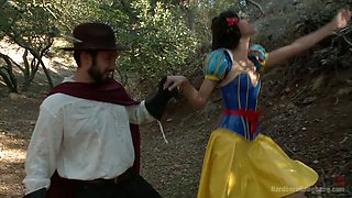 Snow White and the Seven Dwarfs porn parody featuring Lyla Storm