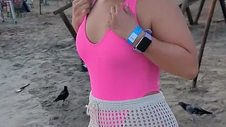 I Met My Friend's Curvy Curly Latina GF On the Beach & Didn't Miss the Opportunity To Seduce Her