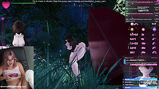 Masturbating and Playing a Naughty Hentai Girl Game