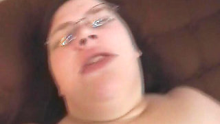 Slutty BBW German chick sucks dick and gets a facial