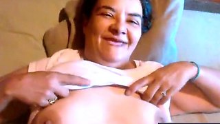 Amateur Creampie with a Hairy Granny