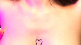 Big boob brunette masturbates on webcam