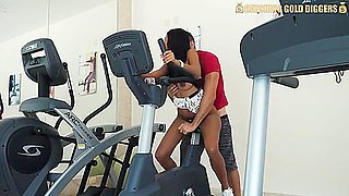 Ebony Bitch In Gym