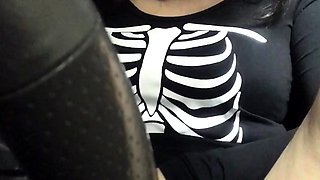 Amateur striptease and Solo masturbation