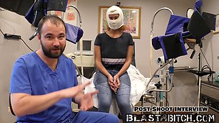 POV of Taylor Ortega getting her pussy filled with jism during a wild exam role play
