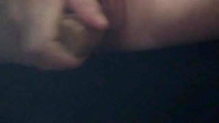Horny Red Haired MILF Masturbating in the Back Seat of Her Car