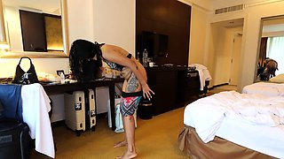 Bubble butt Thai MILF wife POV blowjob