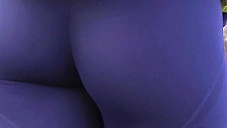 Sexy Outdoor Walk In Tight Yoga Pants Ass Worship